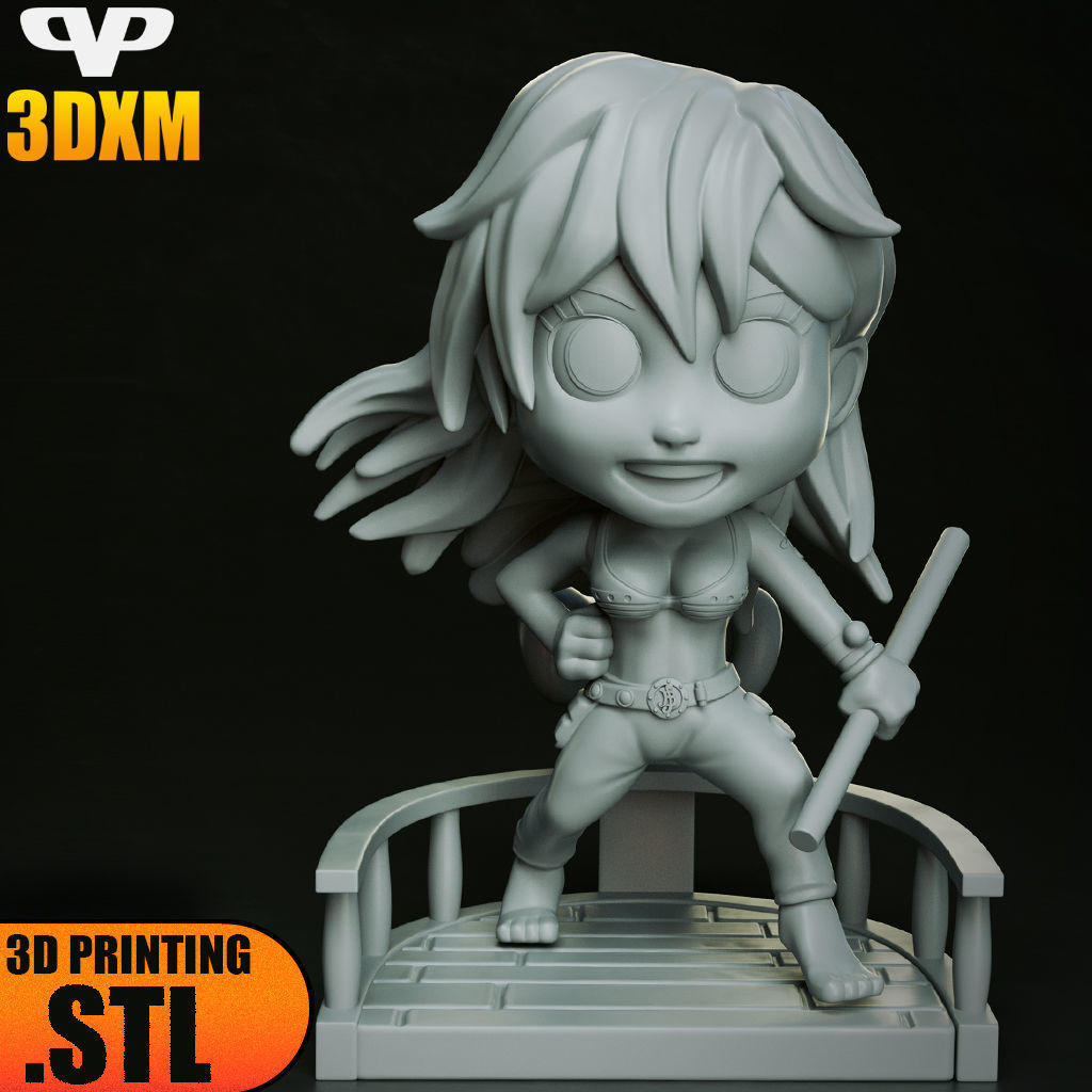 Nami Chibi STL for 3D Printing ChibiSTL 3DXM 3D print model_3