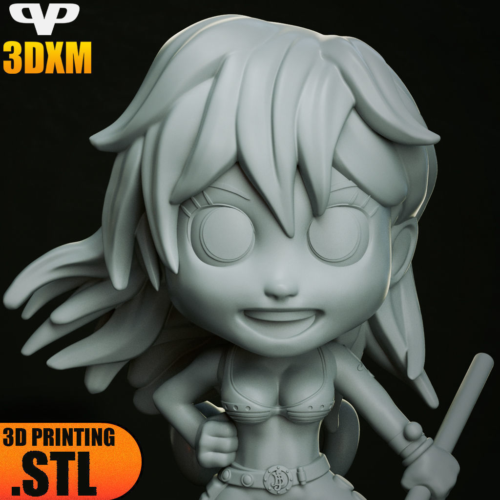 Nami Chibi STL for 3D Printing ChibiSTL 3DXM 3D print model_4