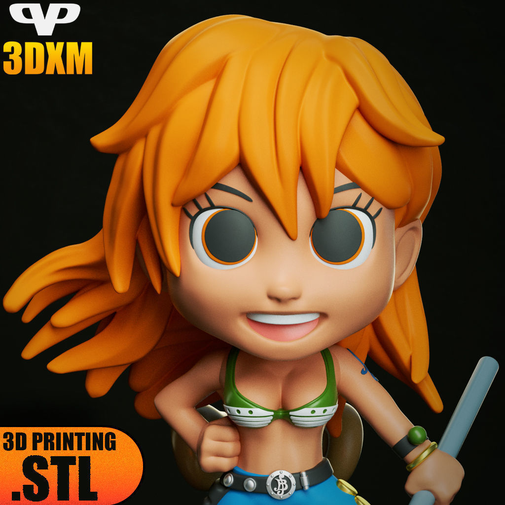 Nami Chibi STL for 3D Printing ChibiSTL 3DXM 3D print model_1