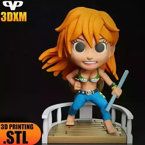 Nami Chibi STL for 3D Printing ChibiSTL 3DXM