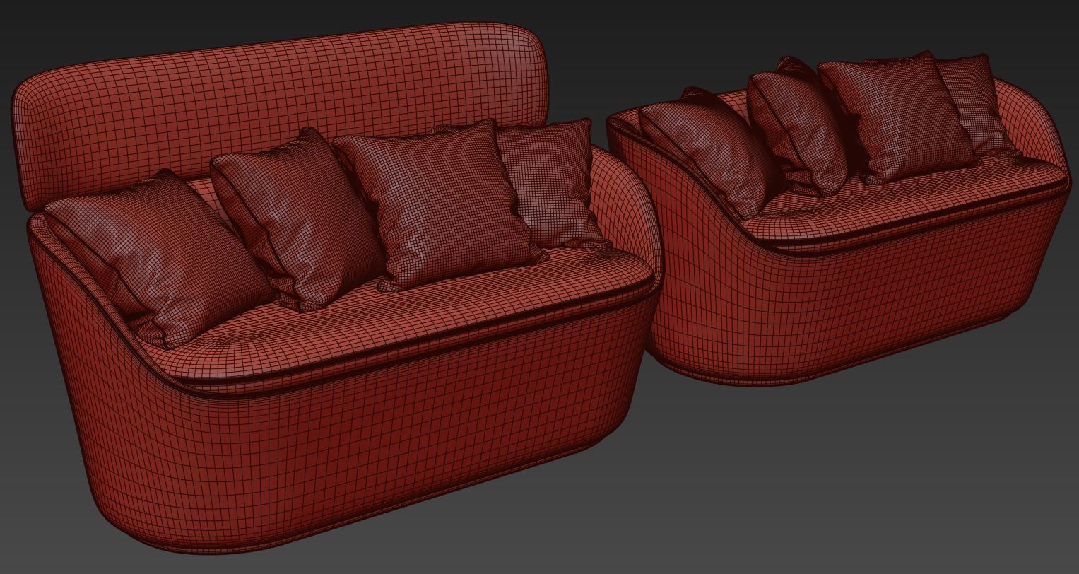 Radar Sofa By Sagal Group 3D model_9