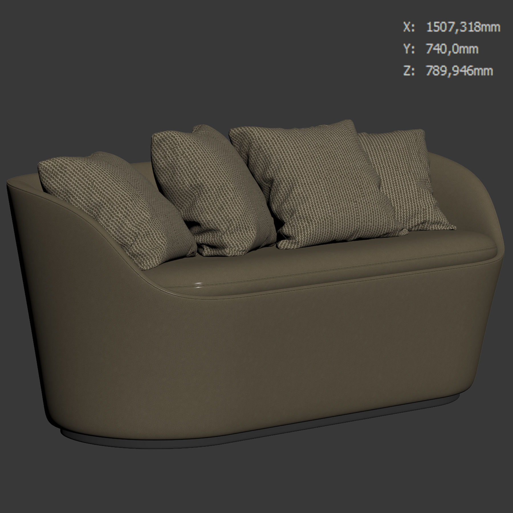 Radar Sofa By Sagal Group 3D model_6