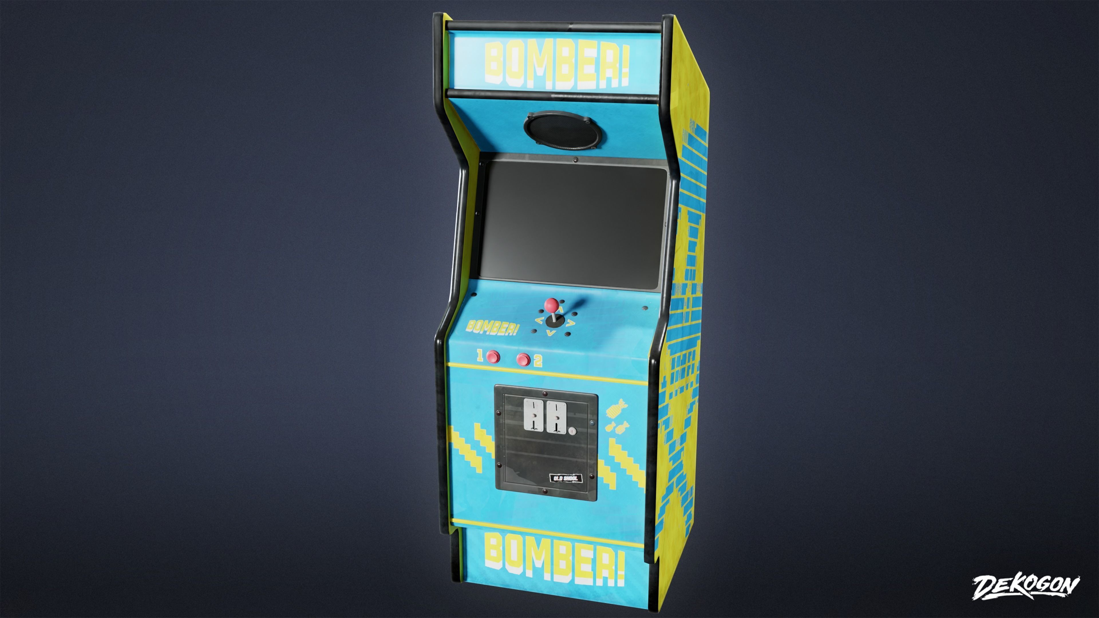 ARCADE - Arcade Cabinet 04 - LOW POLY Low-poly 3D model_8