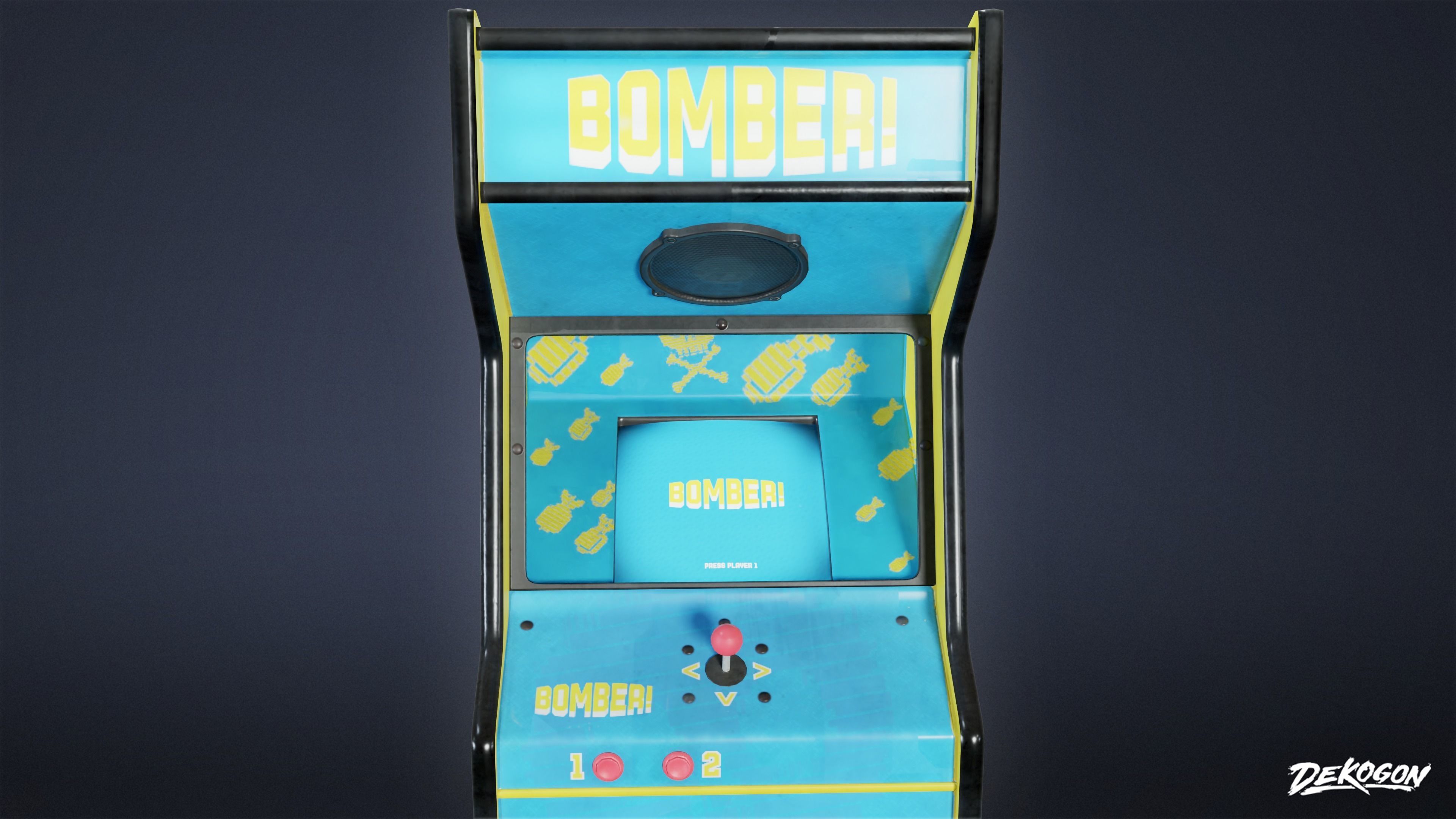ARCADE - Arcade Cabinet 04 - LOW POLY Low-poly 3D model_12