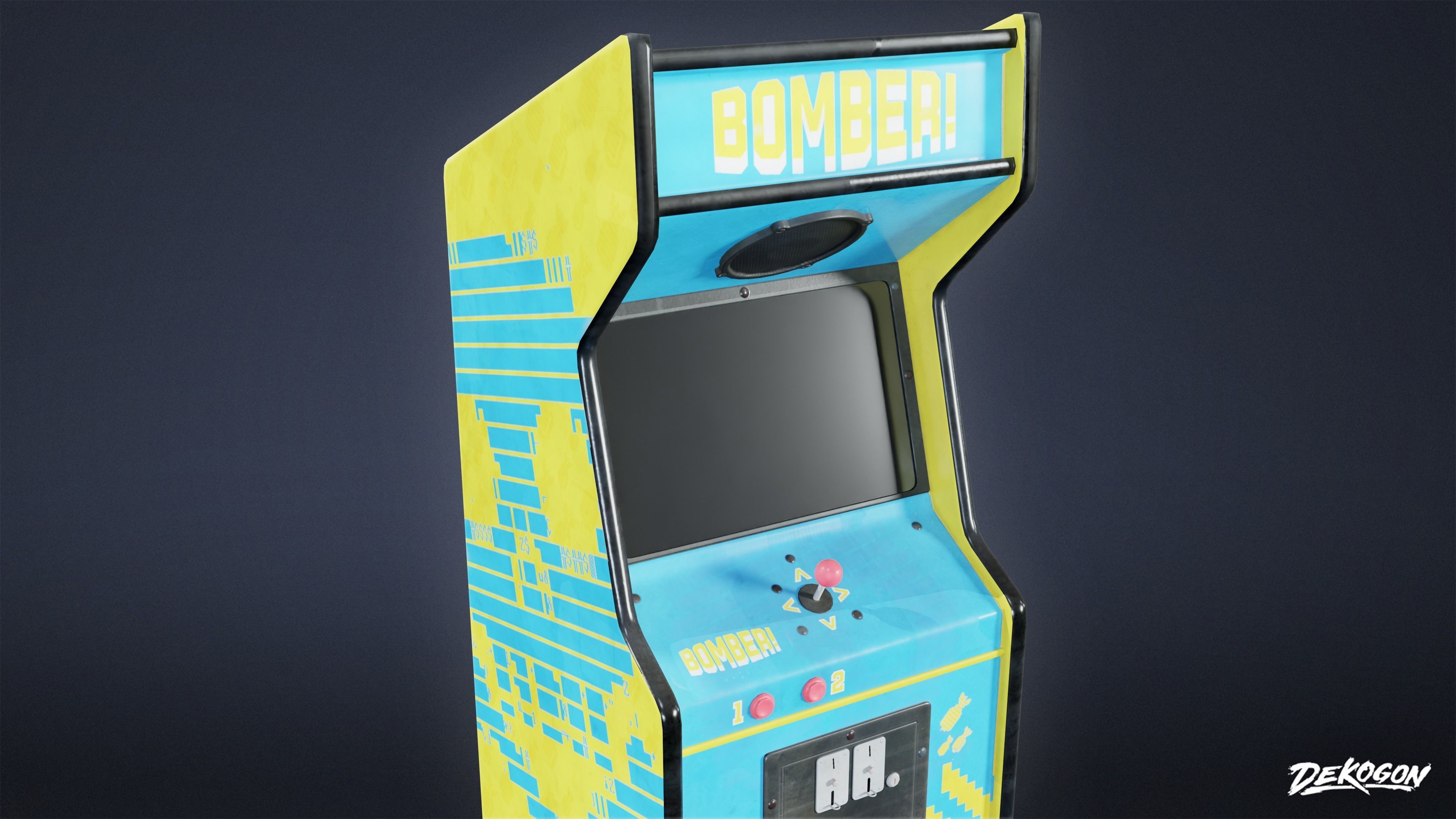 ARCADE - Arcade Cabinet 04 - LOW POLY Low-poly 3D model_5
