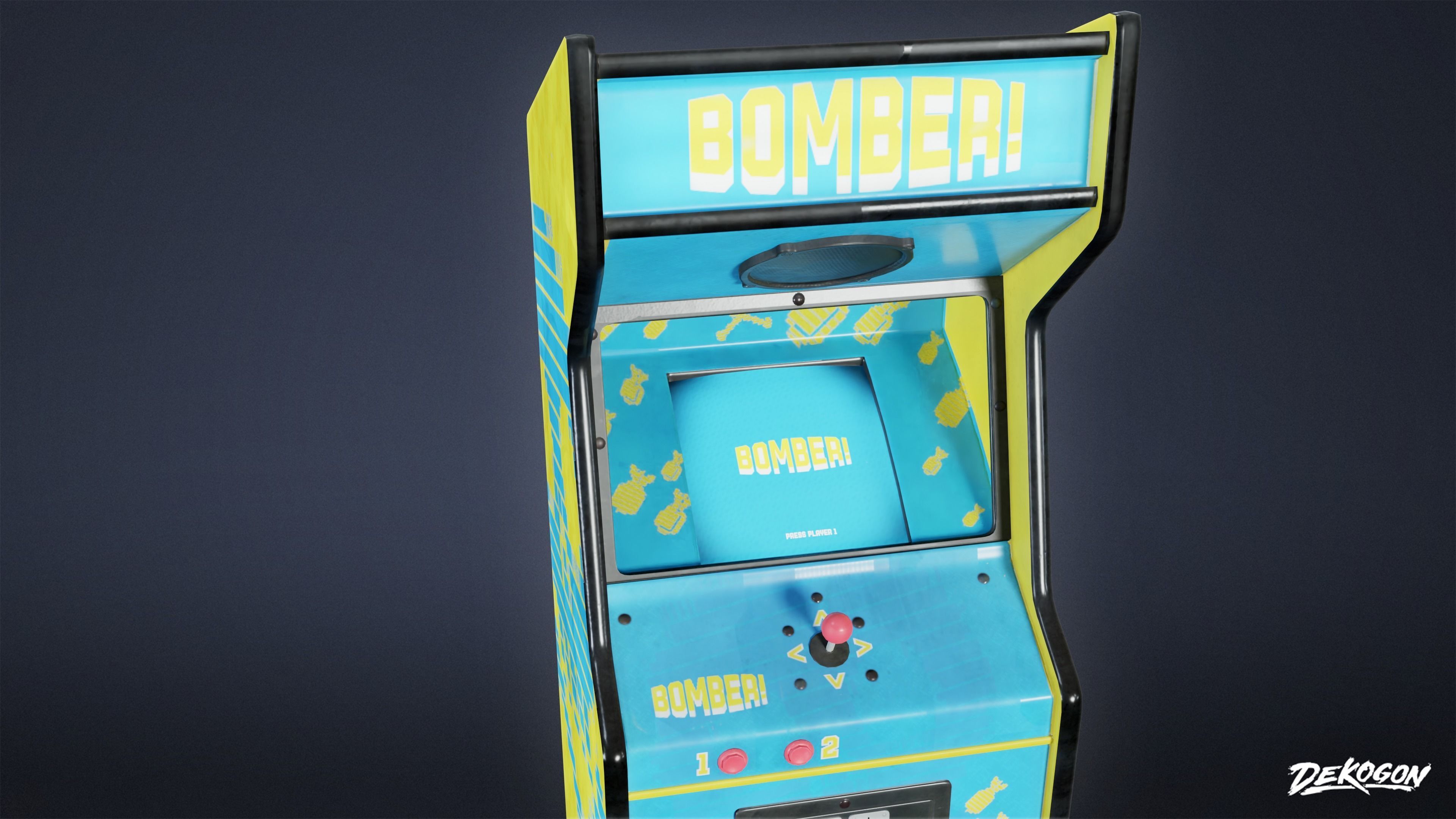 ARCADE - Arcade Cabinet 04 - LOW POLY Low-poly 3D model_11