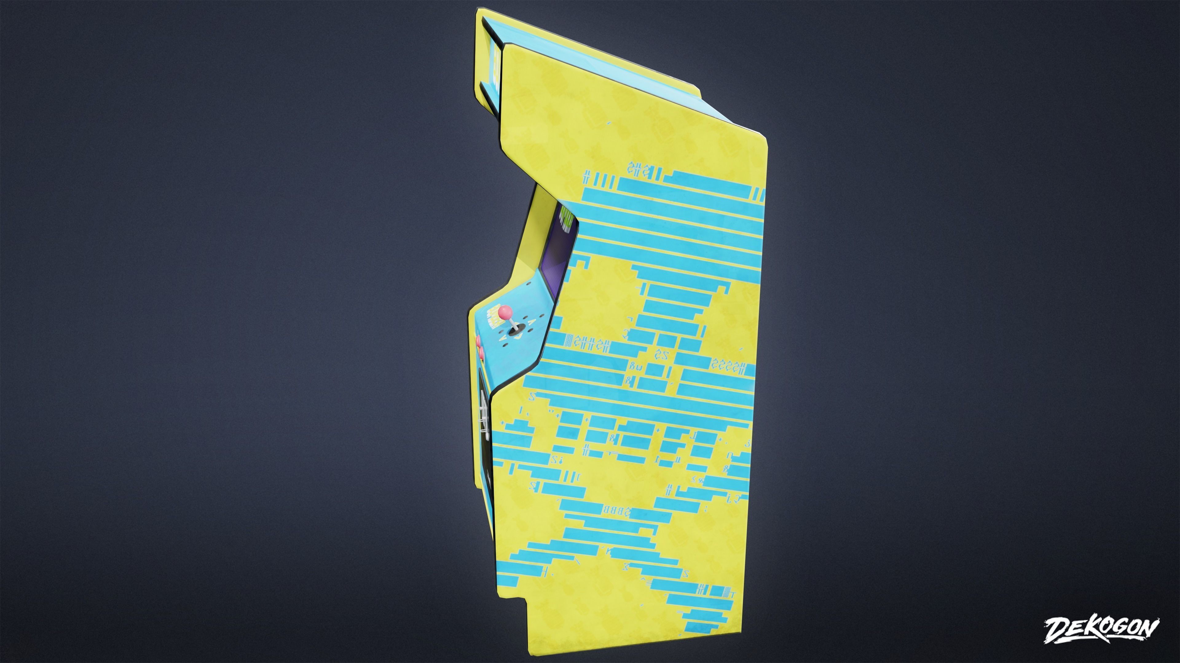 ARCADE - Arcade Cabinet 04 - LOW POLY Low-poly 3D model_3