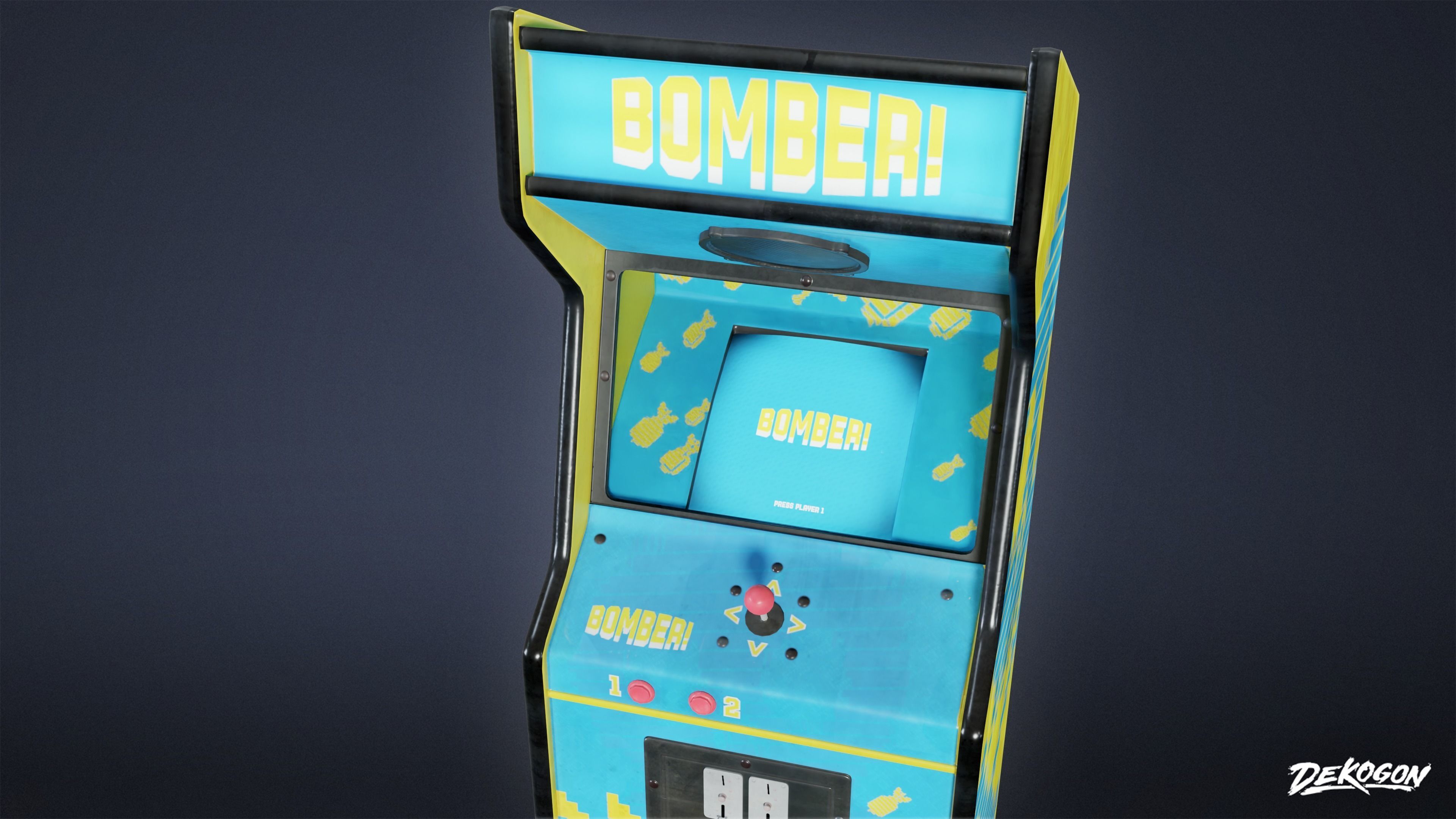 ARCADE - Arcade Cabinet 04 - LOW POLY Low-poly 3D model_10