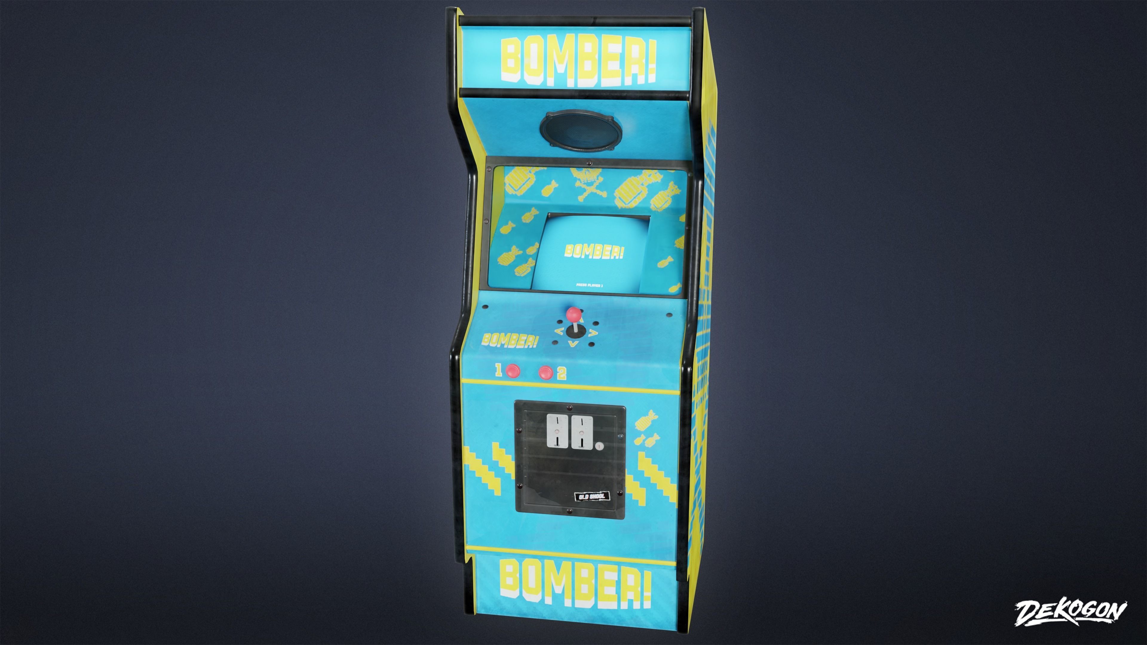 ARCADE - Arcade Cabinet 04 - LOW POLY Low-poly 3D model_7