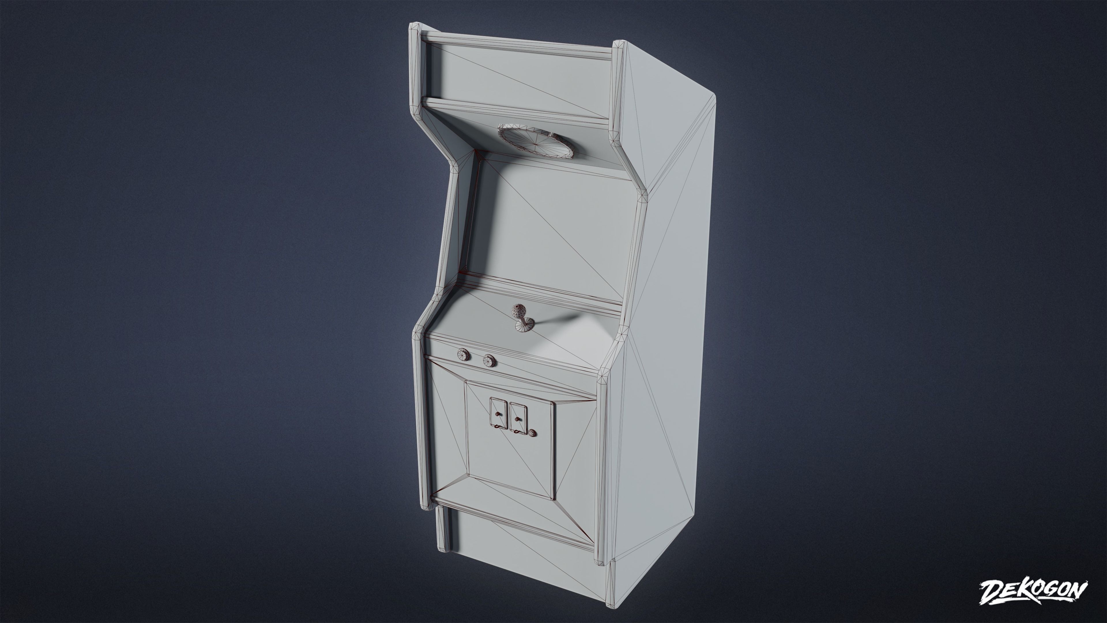 ARCADE - Arcade Cabinet 04 - LOW POLY Low-poly 3D model_1