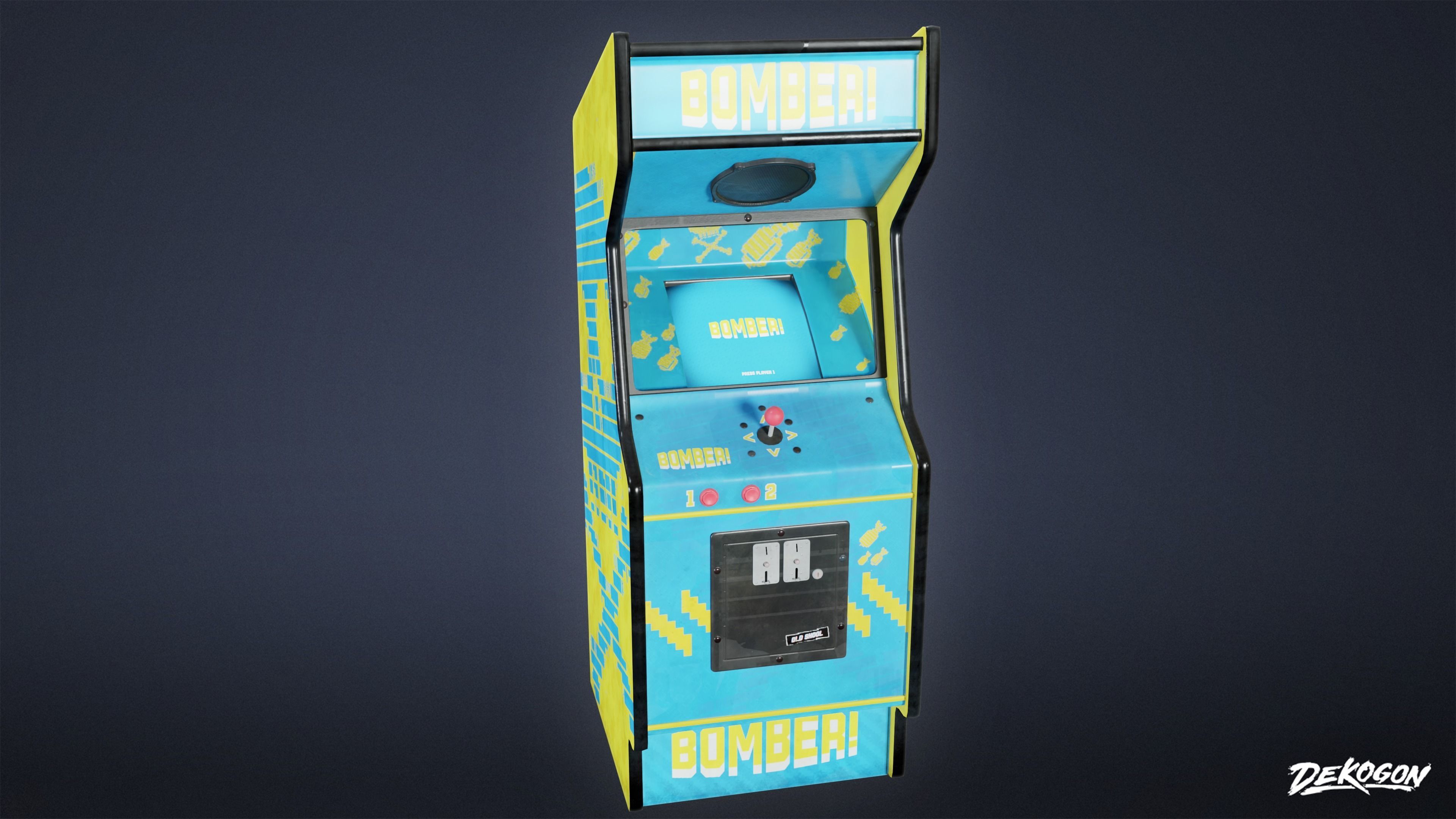 ARCADE - Arcade Cabinet 04 - LOW POLY Low-poly 3D model_9