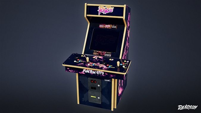 ARCADE - Arcade Cabinet 05 - LOW POLY Low-poly 3D model
