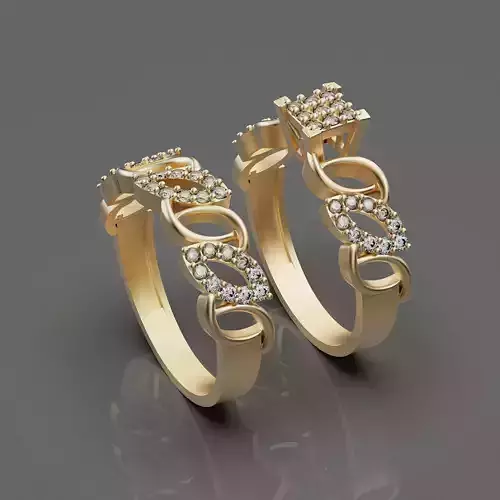 Lux ring silver gold sterling printable jewelry 3D model