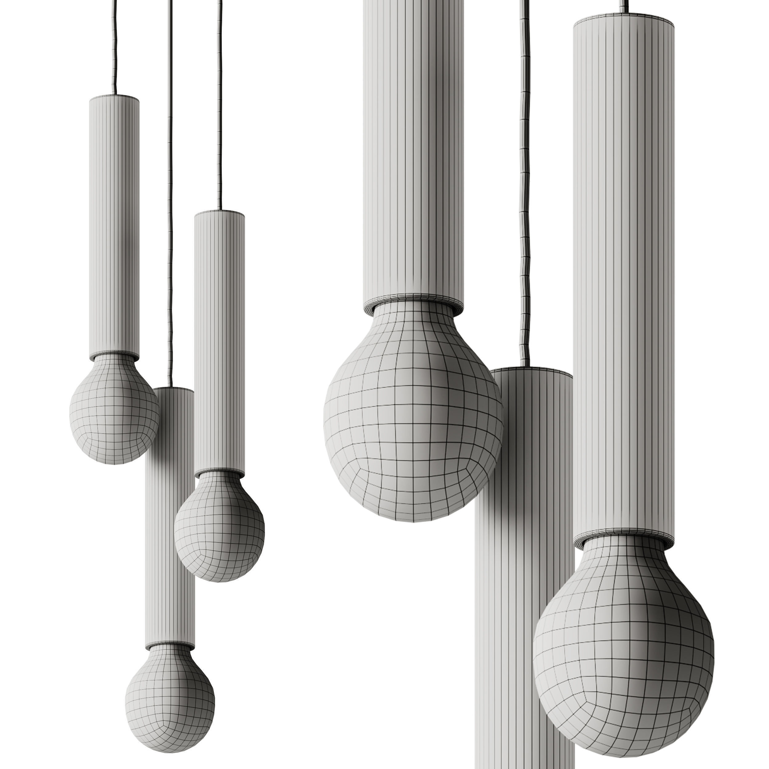 Ila Maxi Trio Pendant Lights by Plato Design 3D model_5