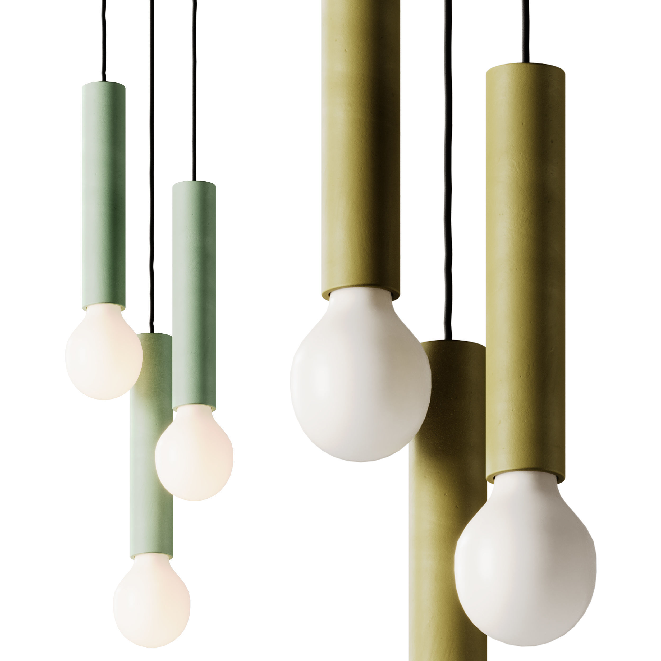 Ila Maxi Trio Pendant Lights by Plato Design 3D model_1