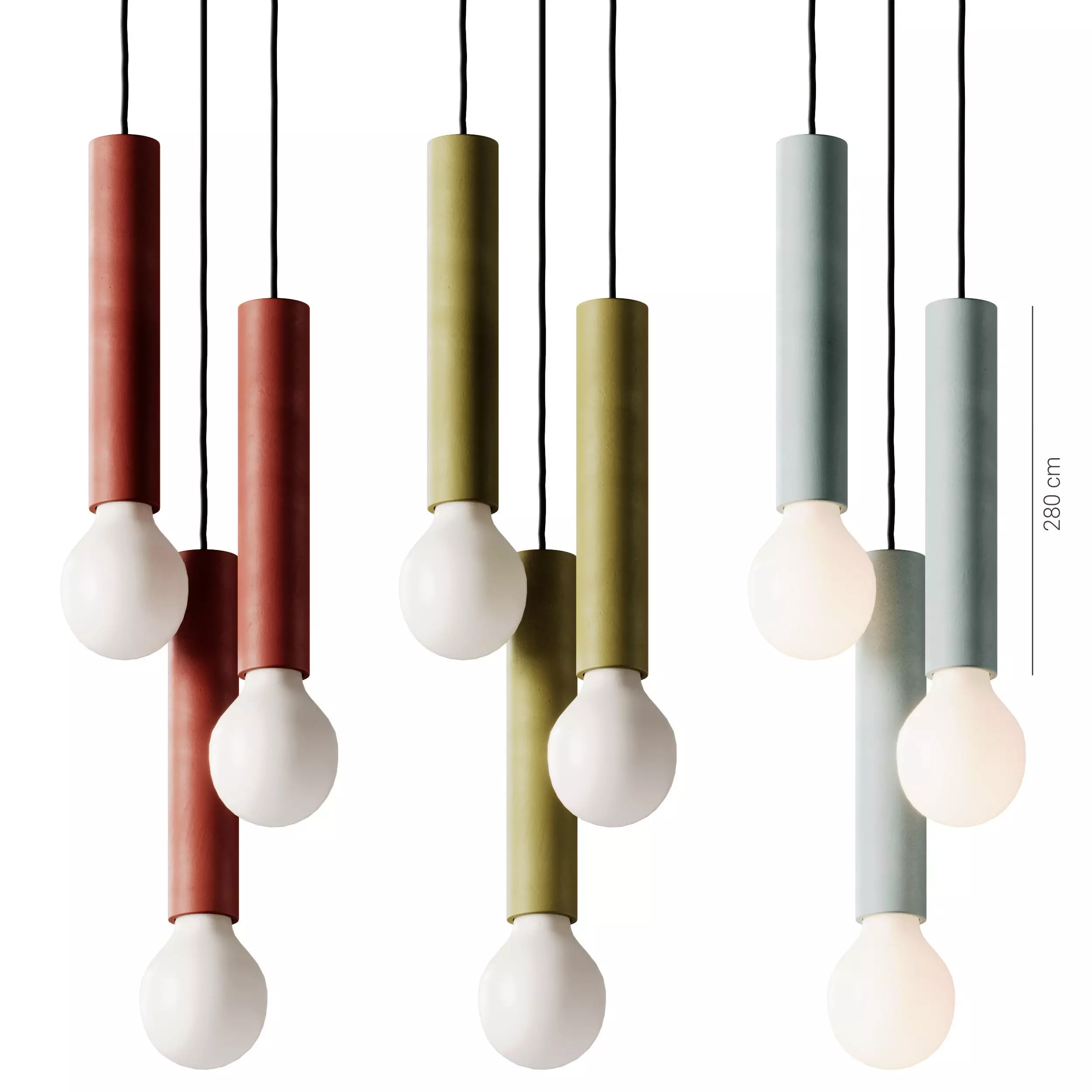 Ila Maxi Trio Pendant Lights by Plato Design 3D model_0