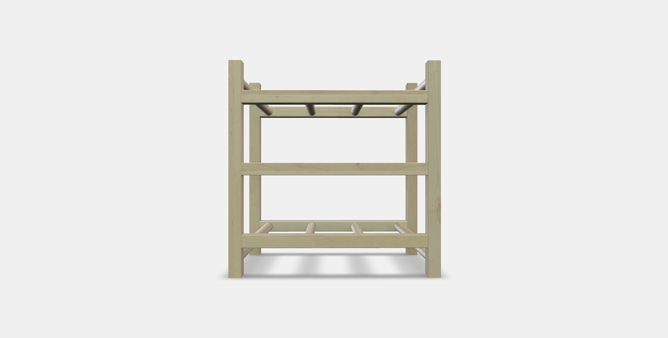 HUTTEN 9-bottle wine rack Low-poly 3D model_10