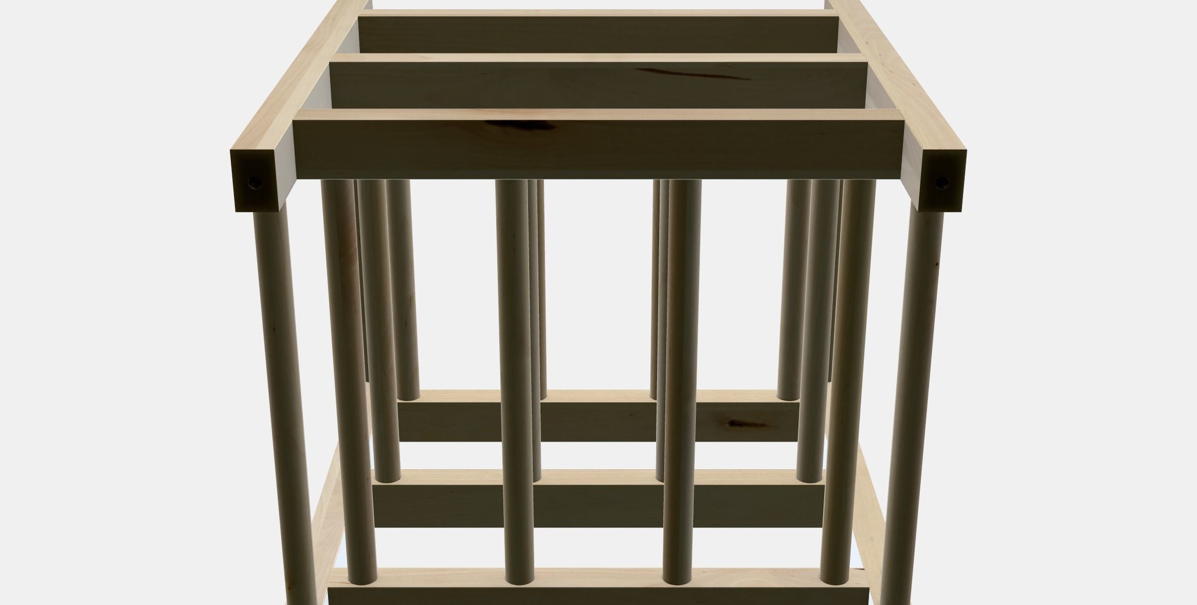 HUTTEN 9-bottle wine rack Low-poly 3D model_8