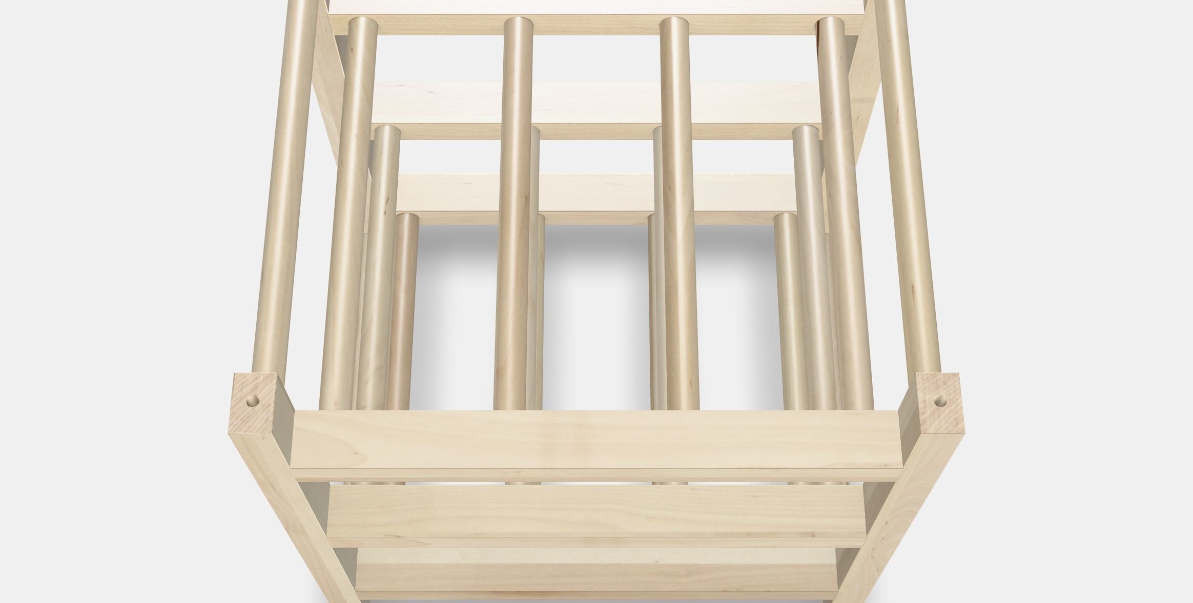 HUTTEN 9-bottle wine rack Low-poly 3D model_4