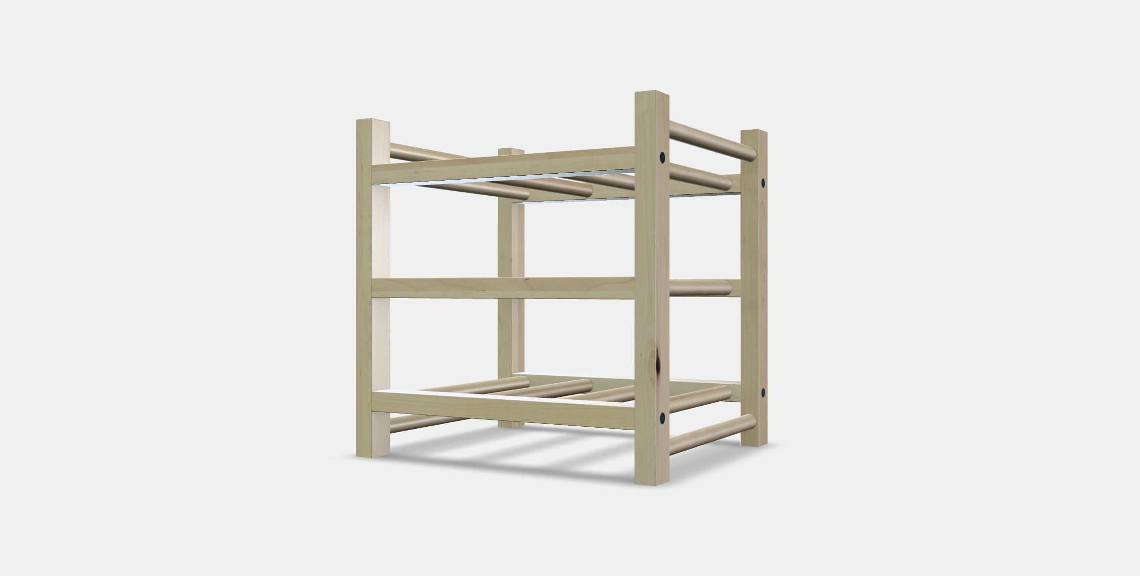 HUTTEN 9-bottle wine rack Low-poly 3D model_12