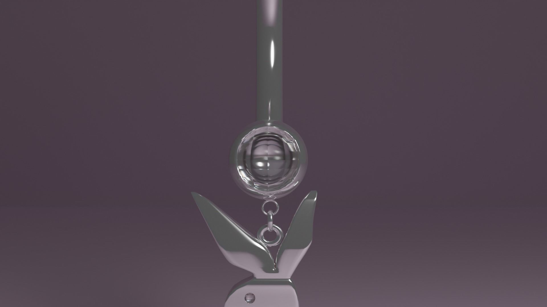 playboy belly button piercing  3D model_1