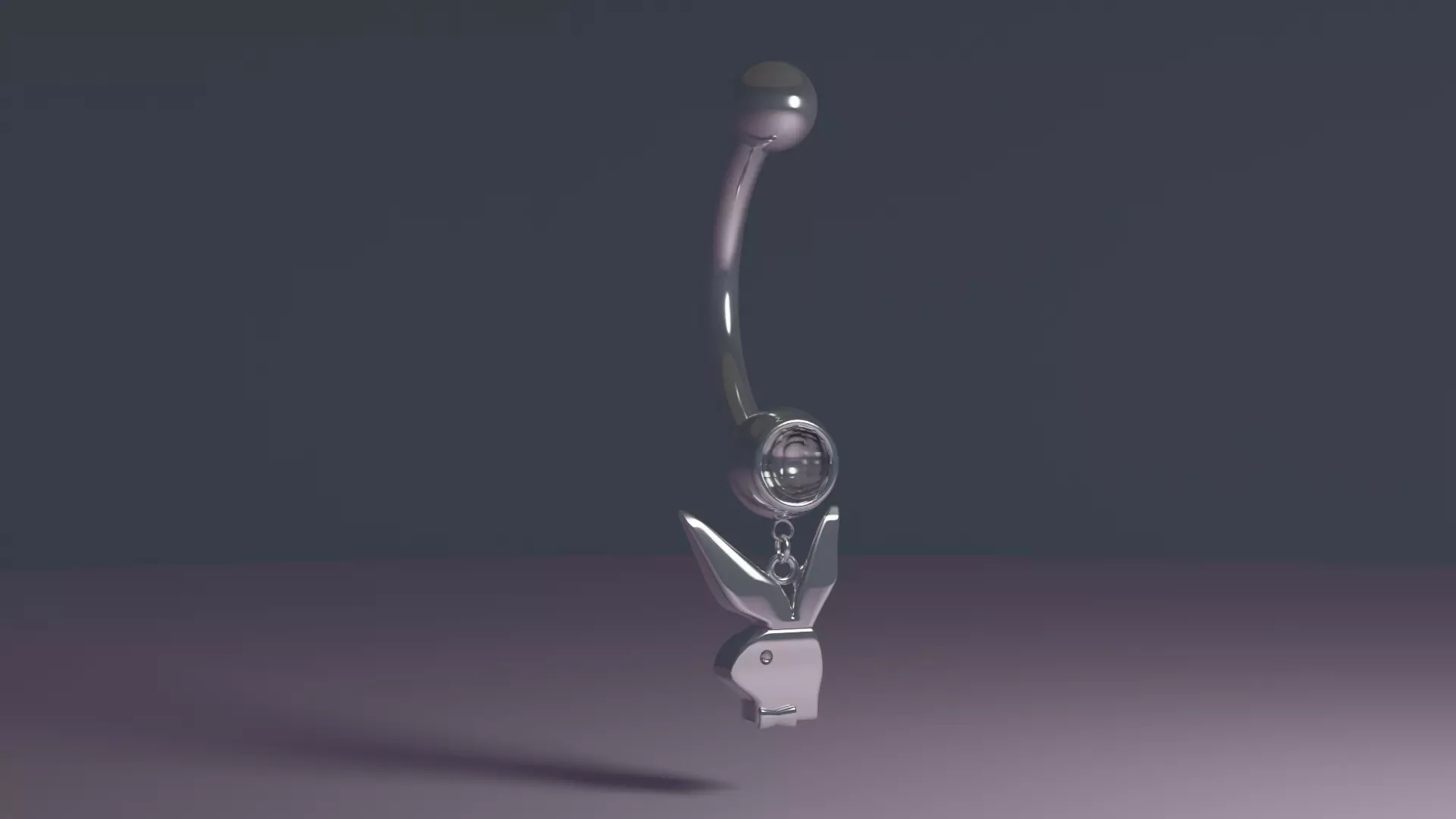 playboy belly button piercing  3D model_0