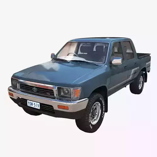 Toyota Hilux 4 door pickup Low-poly 3D model