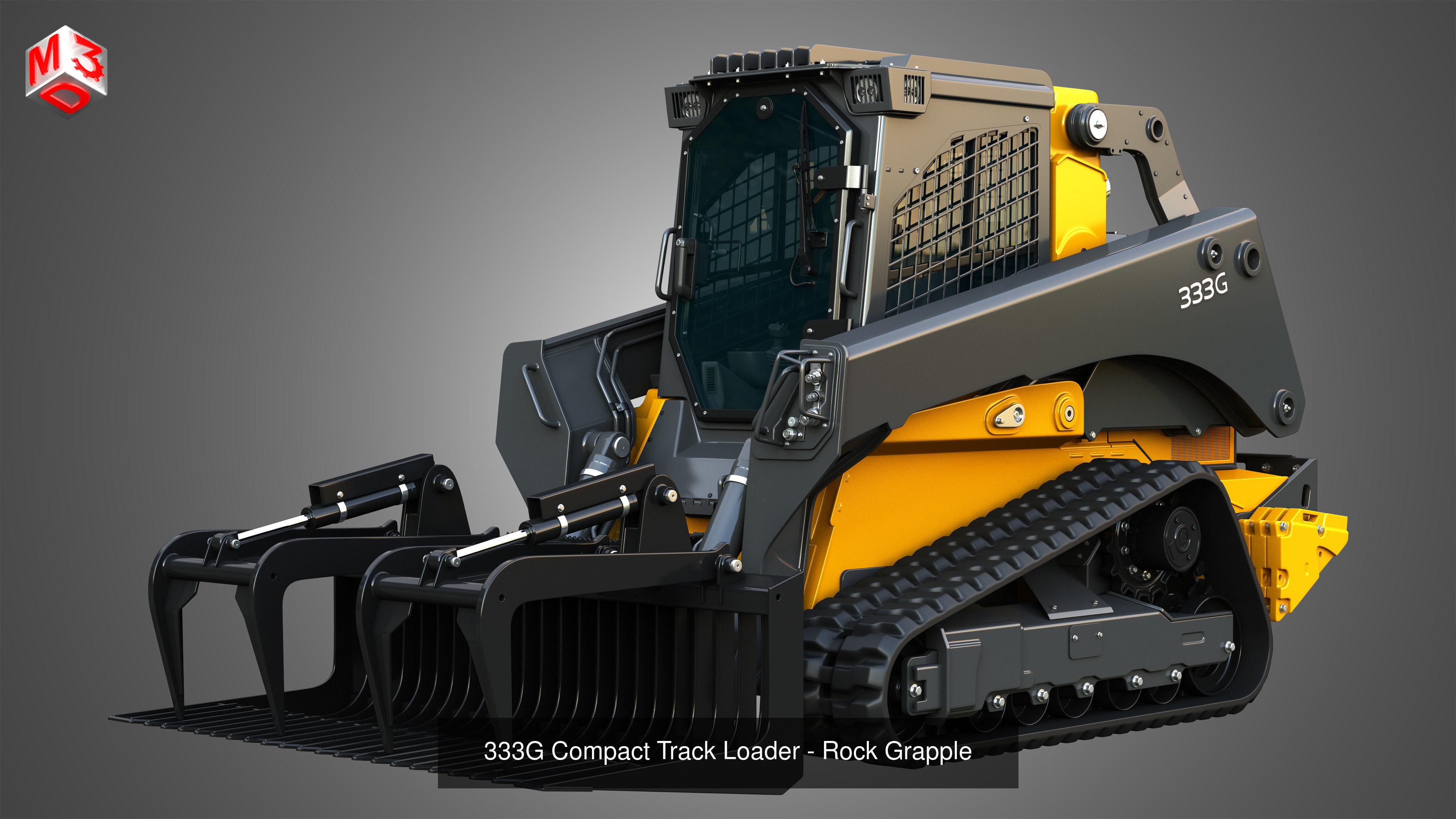 333G Compact Track Loader - 5 in 1 3D Model Collection_3