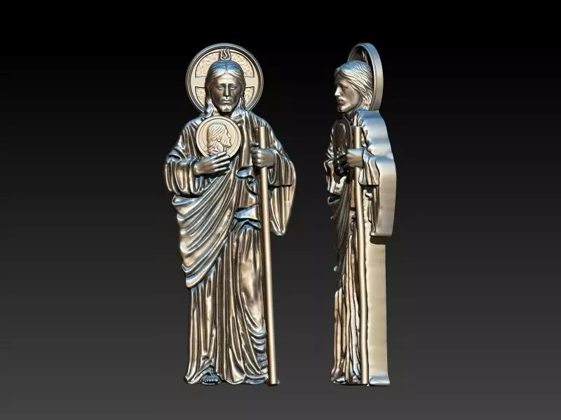Saint Jude Thaddeus Pendant Light Weight Jewelry 3D print model