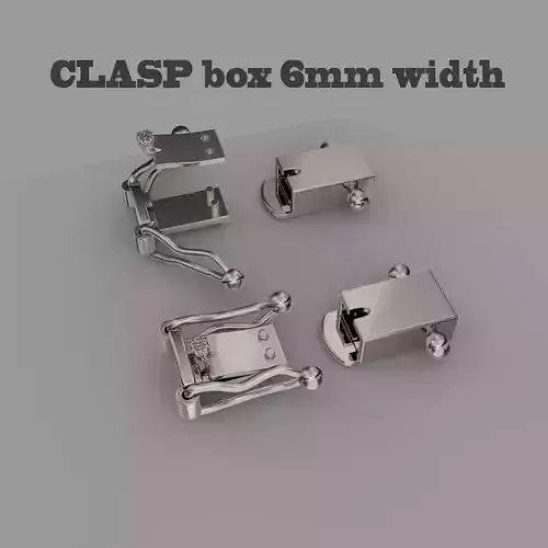 Jewelry CLASP box 6mm for chain STL ready for Print