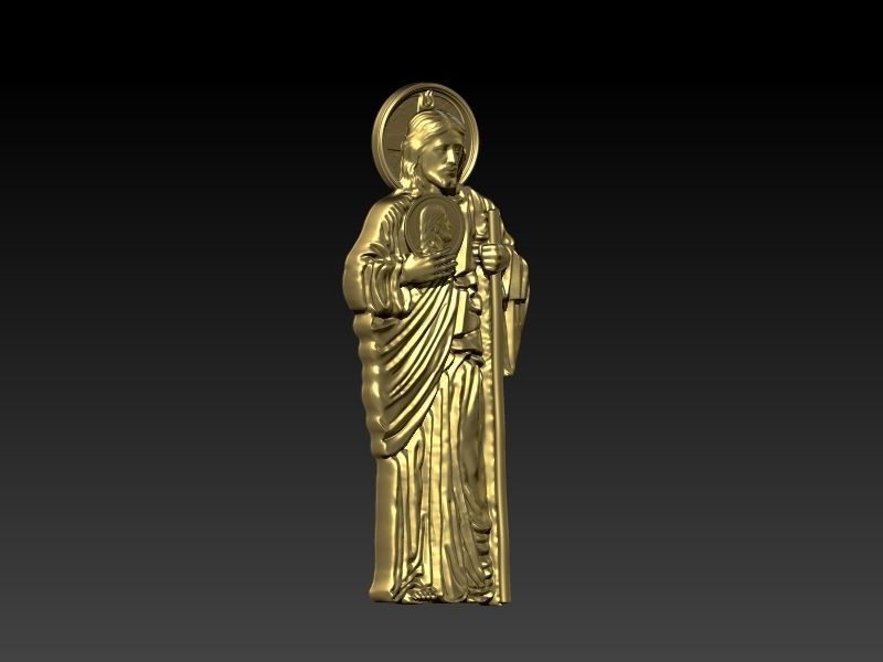 Saint Jude Thaddeus Pendant Necklace Charm Bracelet Jewelry 3D print model_1