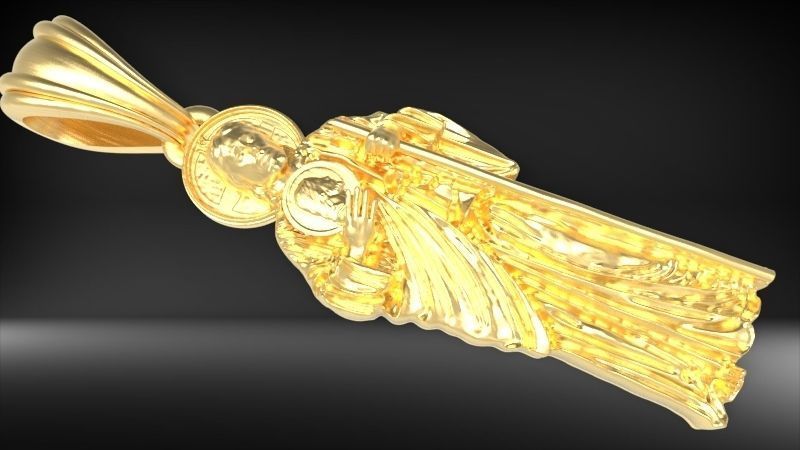 Saint Jude Thaddeus Pendant Necklace Charm Bracelet Jewelry 3D print model_11