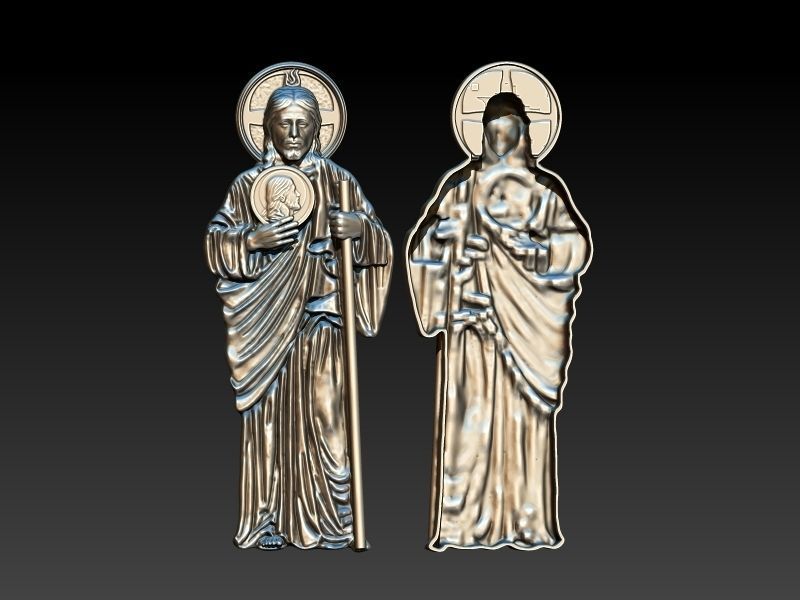 Saint Jude Thaddeus Pendant Necklace Charm Bracelet Jewelry 3D print model_15