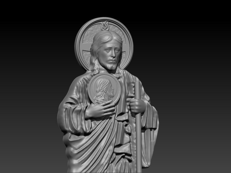 Saint Jude Thaddeus Pendant Necklace Charm Bracelet Jewelry 3D print model_2