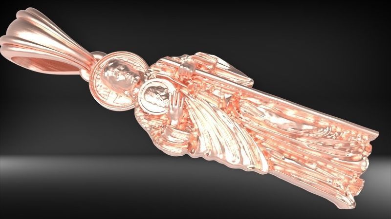 Saint Jude Thaddeus Pendant Necklace Charm Bracelet Jewelry 3D print model_4