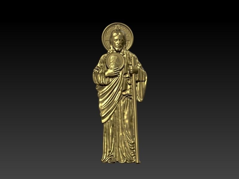 Saint Jude Thaddeus Pendant Necklace Charm Bracelet Jewelry 3D print model_16