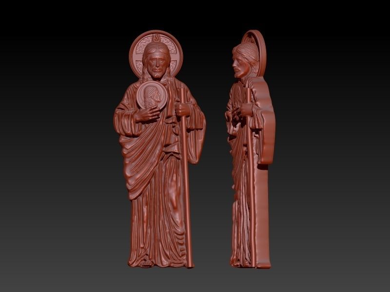 Saint Jude Thaddeus Pendant Necklace Charm Bracelet Jewelry 3D print model_12