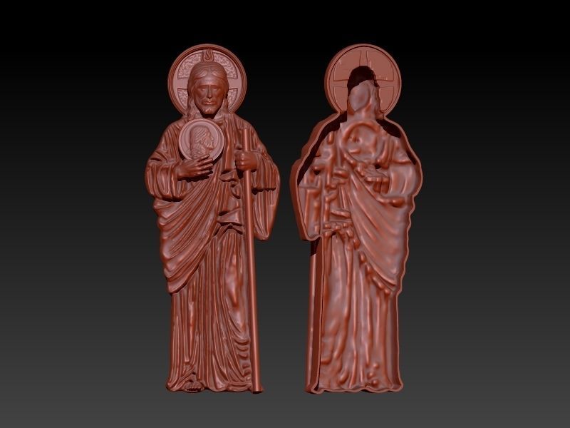 Saint Jude Thaddeus Pendant Necklace Charm Bracelet Jewelry 3D print model_6