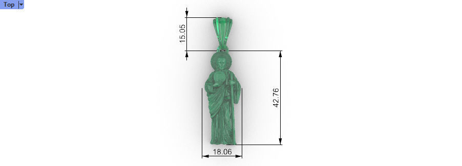 Saint Jude Thaddeus Pendant Necklace Charm Bracelet Jewelry 3D print model_22