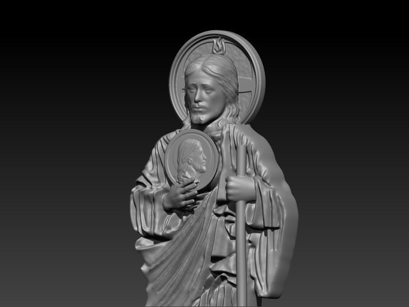 Saint Jude Thaddeus Pendant Necklace Charm Bracelet Jewelry 3D print model_10