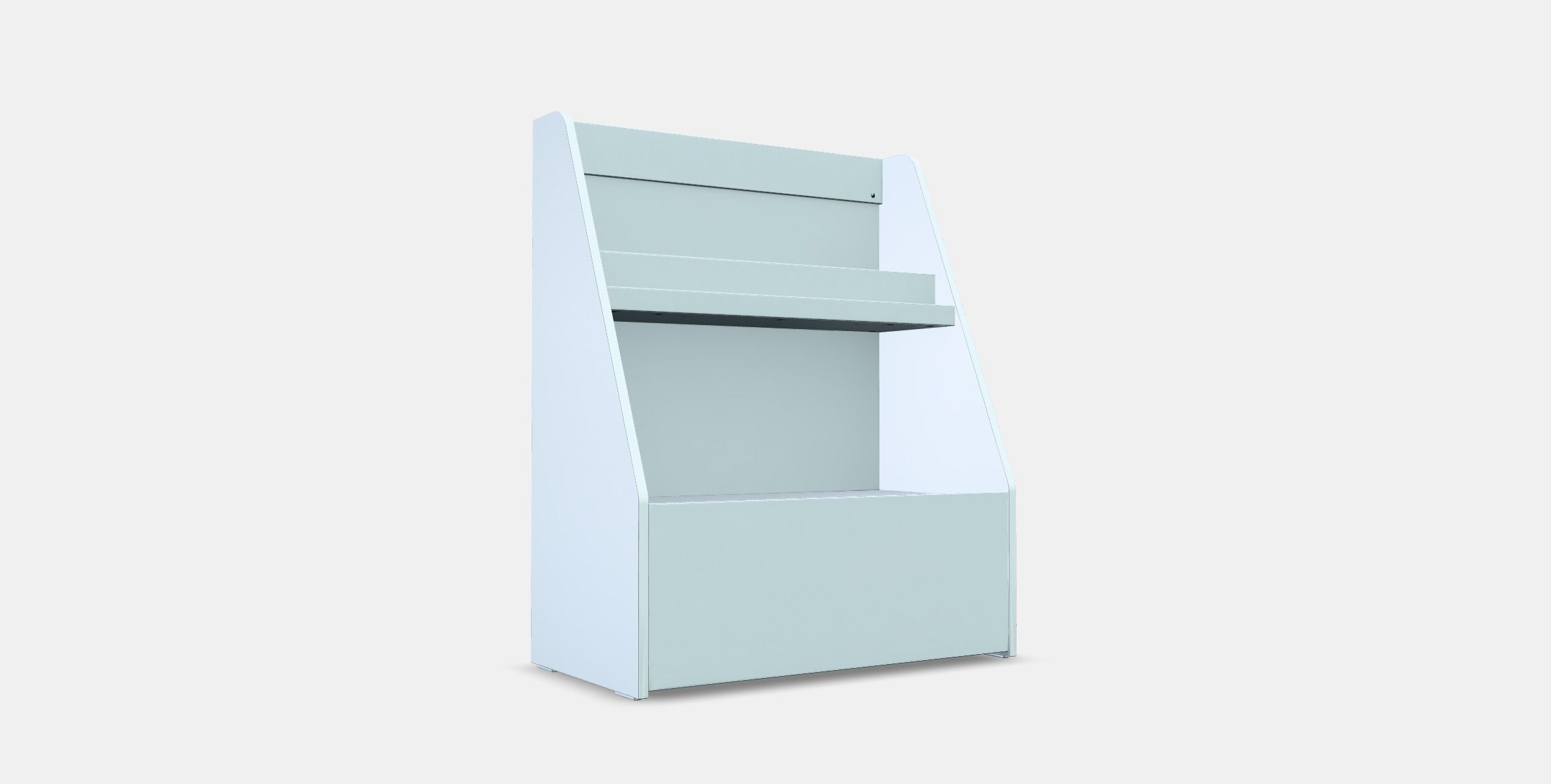 BERGIG bookcase with storage Low-poly 3D model_2