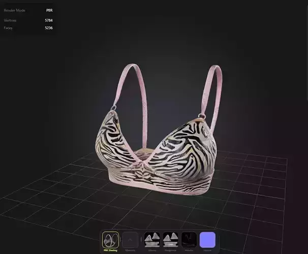 Zebra Top PBR 4k 