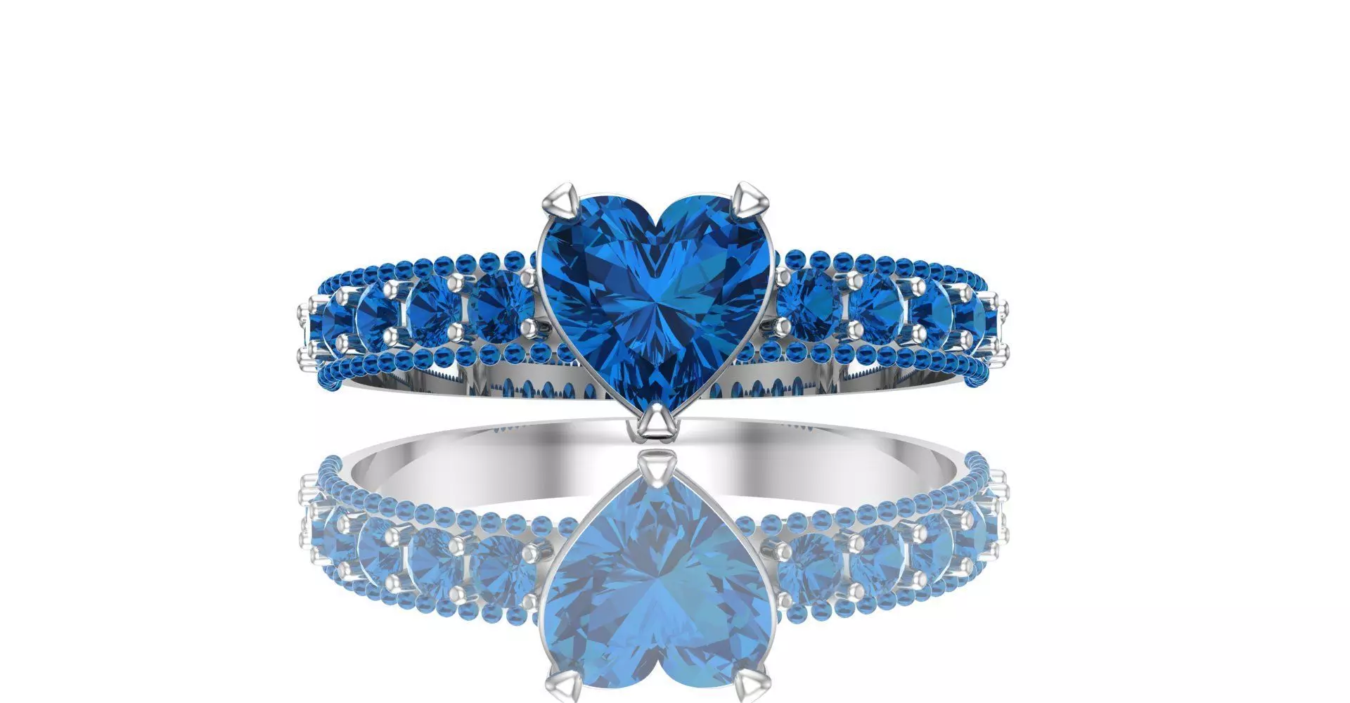 Heart Ring 3D print model_0