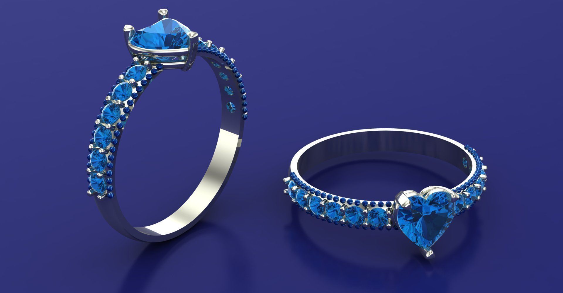 Heart Ring 3D print model_1