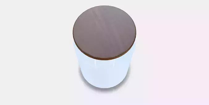 BUKETTAPEL scented candle in a jar 2 wick lids Low-poly 3D model