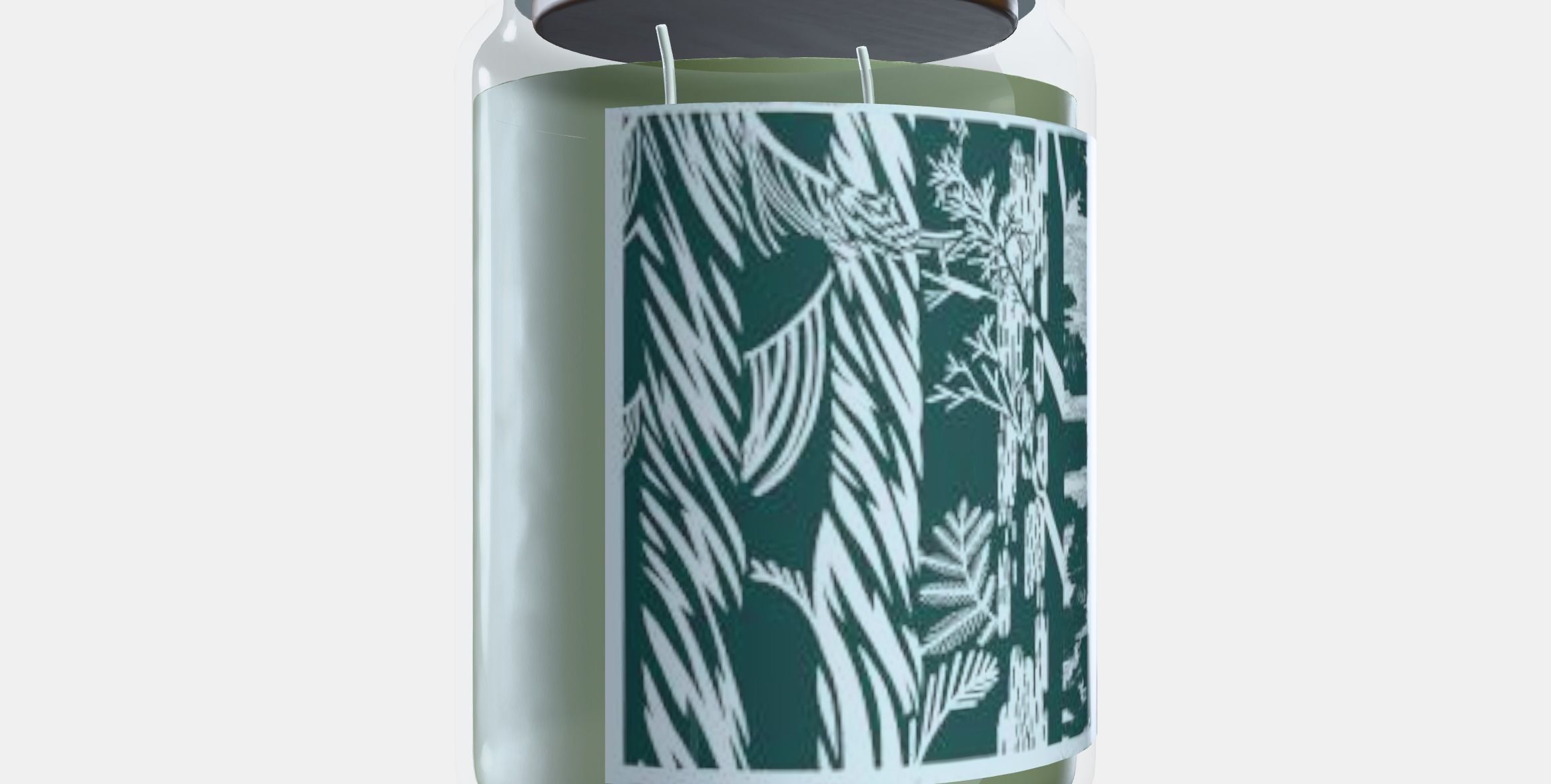JAMTSKOGEN scented candle in a jar 2 wick lids Low-poly 3D model_9