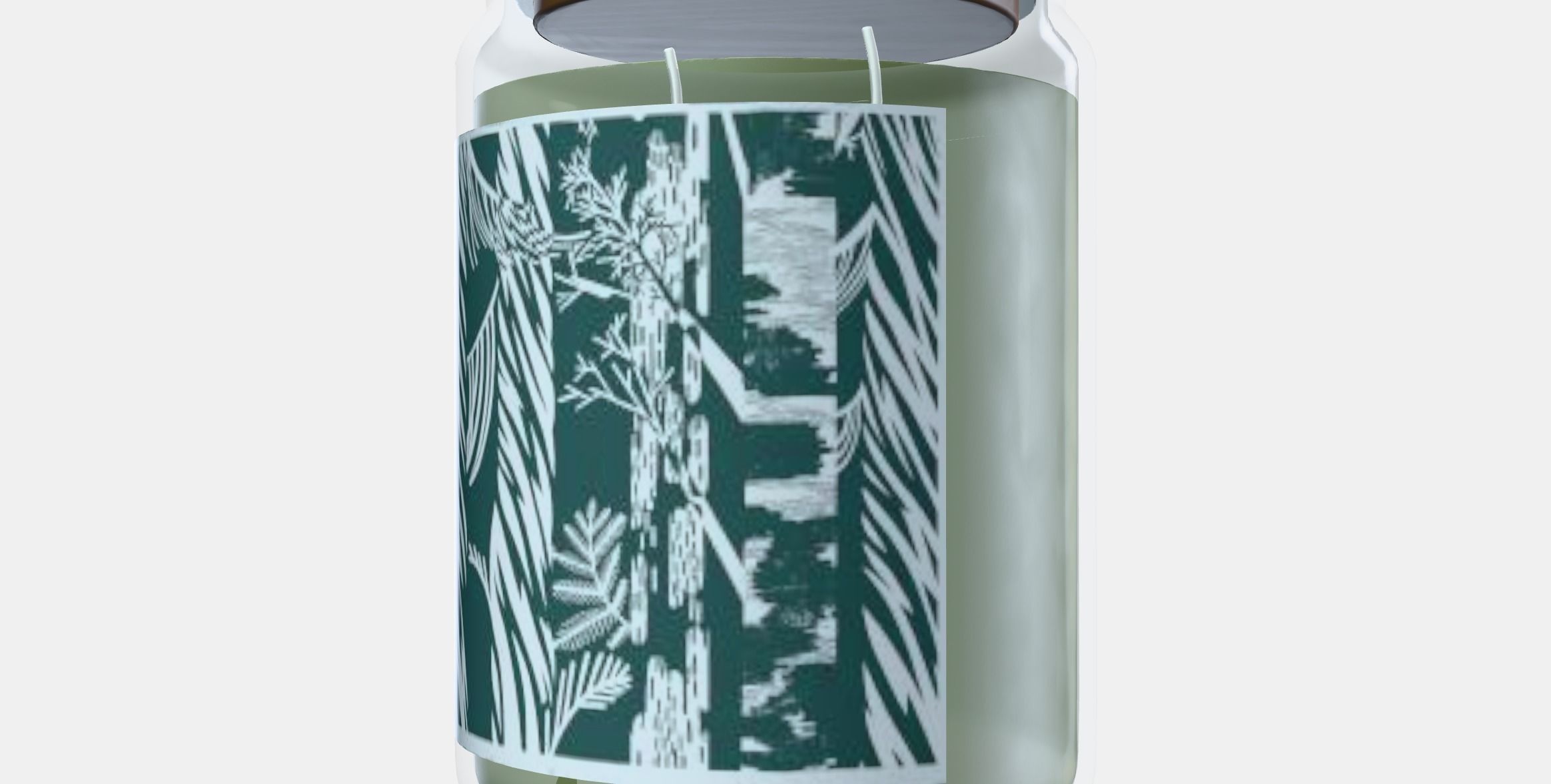 JAMTSKOGEN scented candle in a jar 2 wick lids Low-poly 3D model_13