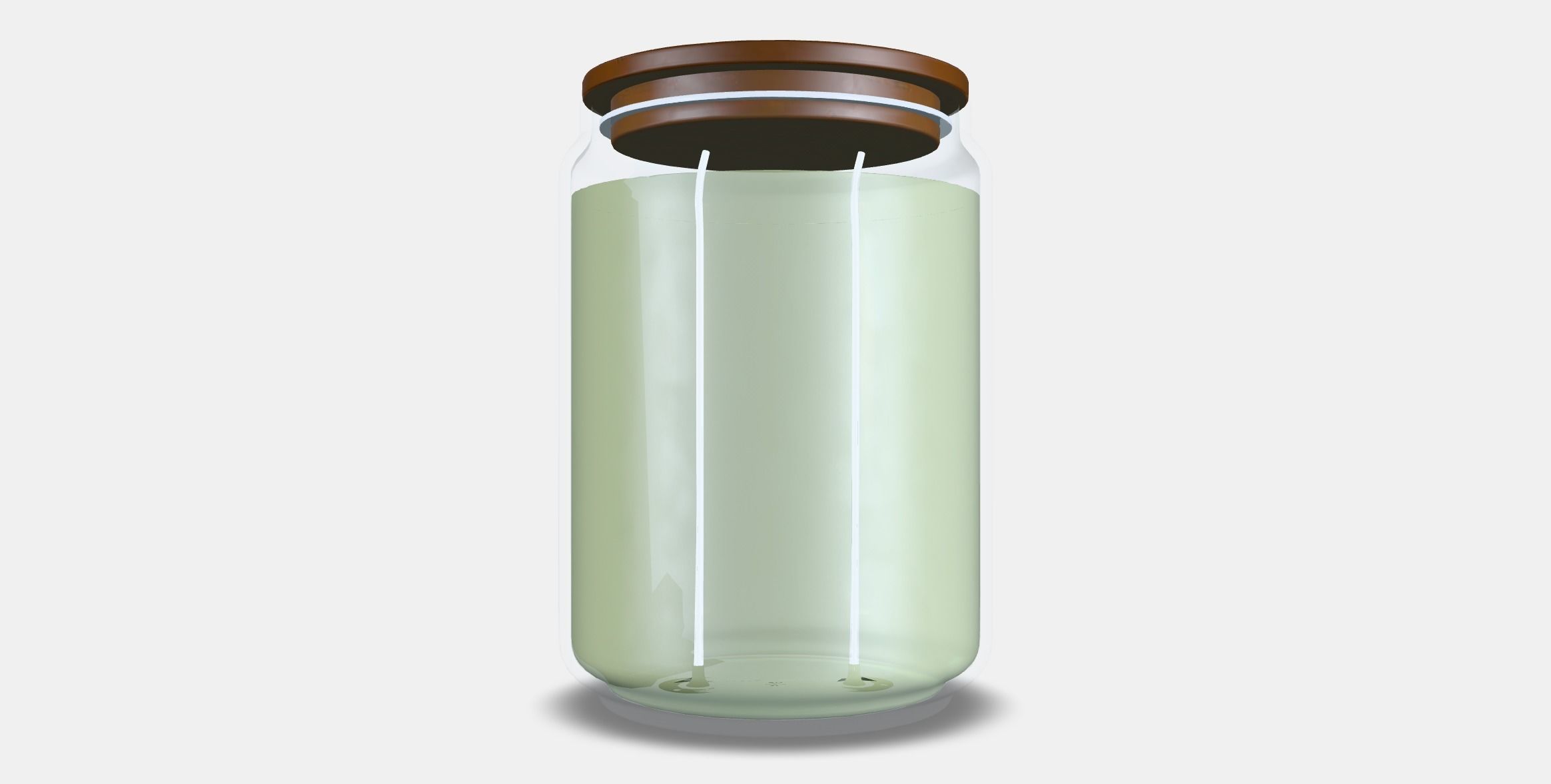 JAMTSKOGEN scented candle in a jar 2 wick lids Low-poly 3D model_14