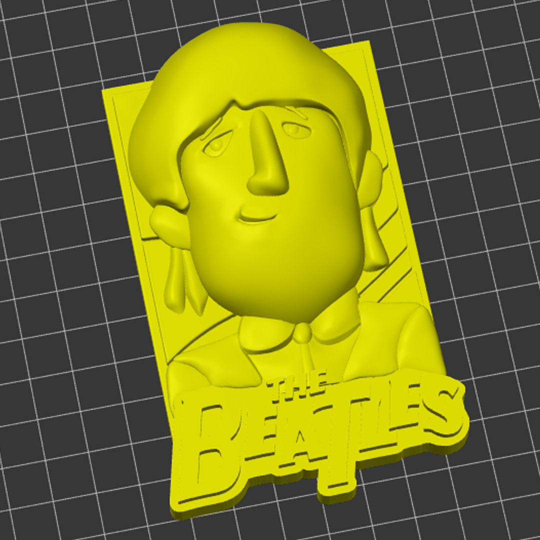 The Beatles Cartoon John 3D model_2