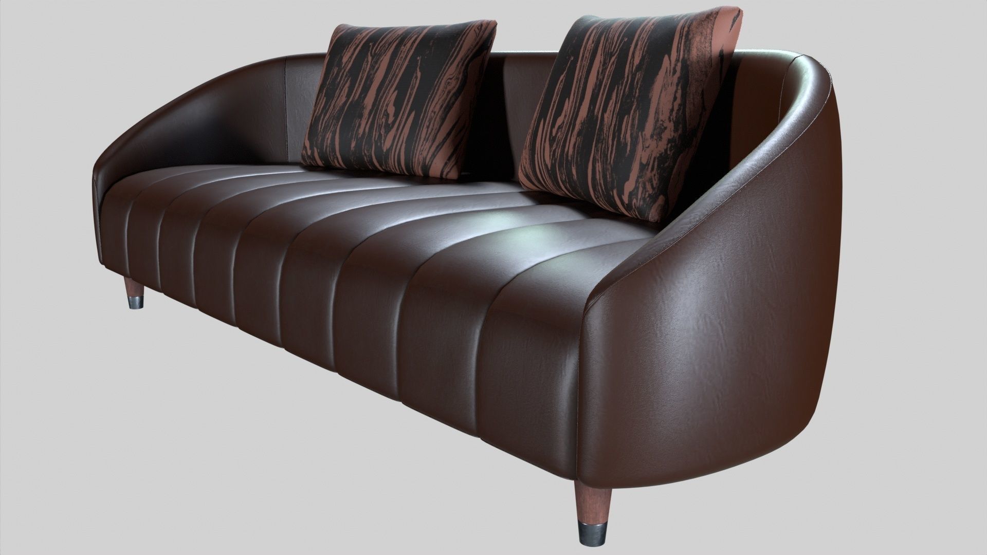 leather sofa 3D model_4